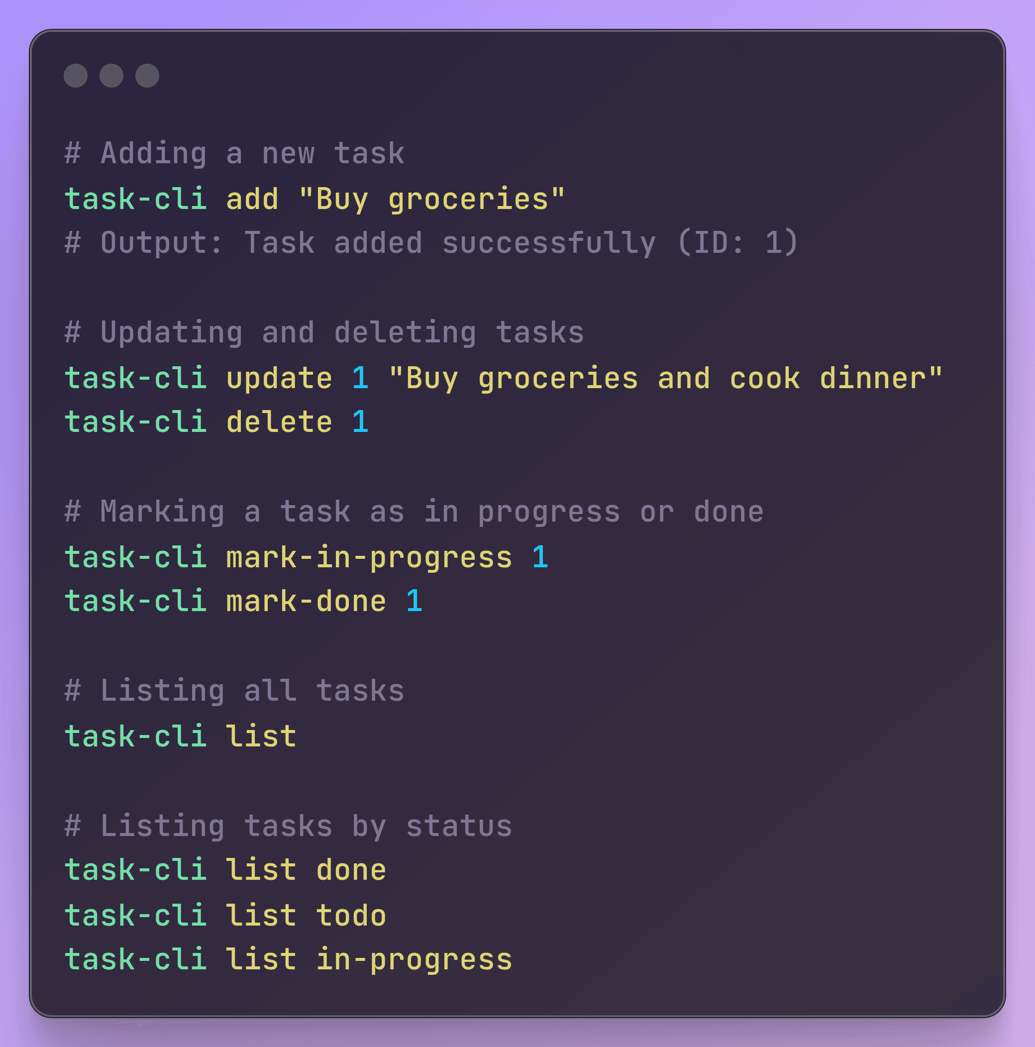 Task Tracker | CLI - image